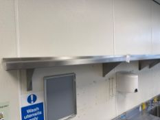 Pair Of Stainless Steel Commercial Kitchen Shelves