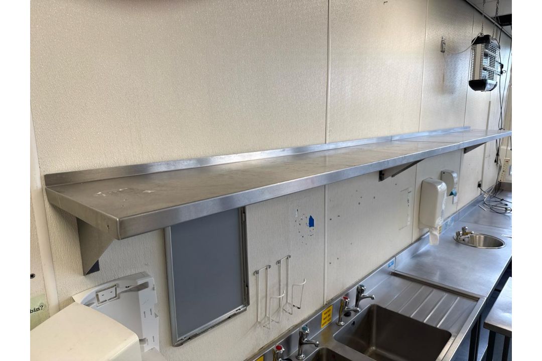 Stainless Steel Wall Shelves X 2 - Image 1 of 7