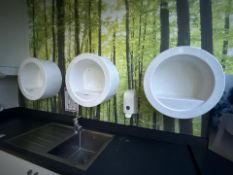 3 Wall Mounted Circular Display Units