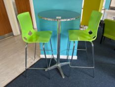 Poseur Table & 2 Bar Stools