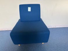 2 x Blue fabric Seats