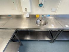 Stainless Steel Table With Sink