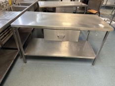 Stainless Steel Prep Table With Drawer