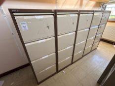 5 x Bisley 4 Door Filing Cabinets