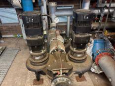 Grundfos TPND 125-110/4-AFA-11AOH Inline Twin Centrifugal Pumps, 4kW, 151 mÂ³/h, 8.1m Head, 380V, DN