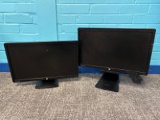 HP EliteDisplay E201 Monitor x2
