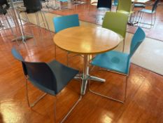 6 x Circular Canteen Tables & 24 x Chairs