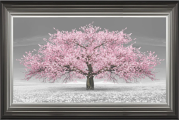 Pink Cherry Blossom Gold Frame