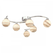 Atiya 6 Light Semi Flush Planetary Chrome