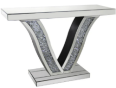 Mocka Diamond Crush V Console Table