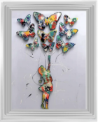 Butterfly Girl Liquid Wall Art