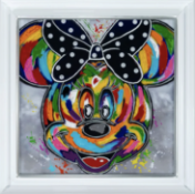 Minnie Mouse White Frame Wall Art