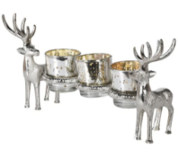 Trio Votives with Reindeer