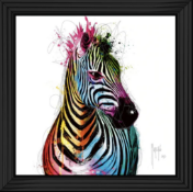 Colourful Zebra Liquid Wall Art