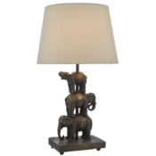 Alina Antique Bronze Elephant Table Lamp With Shade