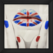 Union Jack Lips Liquid Wall Art
