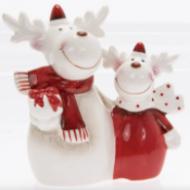Small Red & White Reindeers