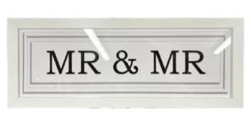 Mr & Mr Wall Art Plaque