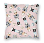 Pink Christmas Nutcracker Cushion