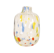 Small Mulitcoloured Speckled Glass Vase
