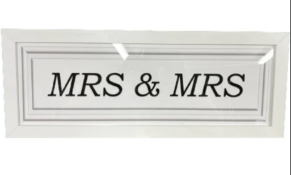 Mrs & Mrs Wall Art Plaque