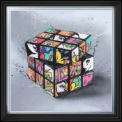 Rubix Cube Liquid Wall Art