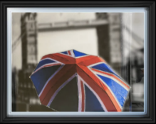 Union Jack Umbrella Liquid Wall Art