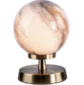 Esben Planet Glass & Brass Touch Control Table Lamp
