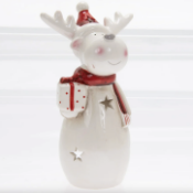 Large Deer Red Tealight Holder