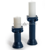 Ionic Column Ceramic Candle Holder Large Light Blue