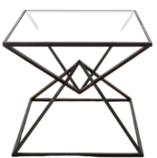 Gin Shu Metal Geometric Side Table
