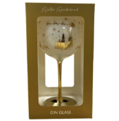 Gold Winter Wonderland Gin Glass