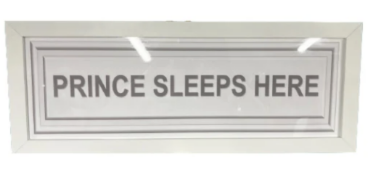Prince Sleeps Here Wall Art Plaque