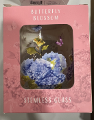 Butterfly Blossom Stemless Glass x4
