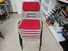 Set Of 6 Chairs With Fabric Seating