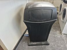 Large Black Plastic Bin
