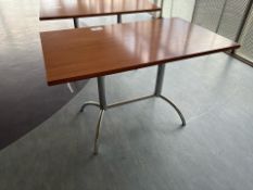 Wooden Restaurant Table With Metal Legs