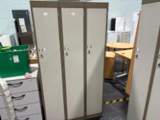 Nest Of Three Metal Lockers