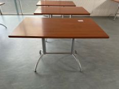 Wooden Restaurant Table With Metal Legs