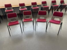 Plastic Chair With Fabric Seat x4