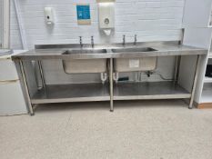 Stainless Steel Double Sink Unit