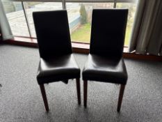 Brown Faux Leather Chair x2