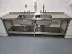 Stainless Steel Twin Sink Unit