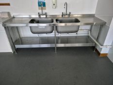 Stainless Steel Twin Sink Unit