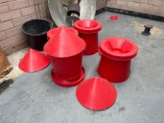 Plastic Poultry Feeders x4