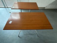 Wooden Restaurant Table With Metal Legs