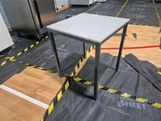 Square Classroom Table With Black Or Grey Metal Legs x7