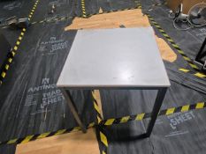Square Classroom Table With Black Or Grey Metal Legs
