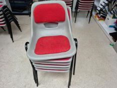 Set Of 6 Chairs With Fabric Seating
