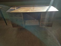 Wooden Desk With Six Drawers